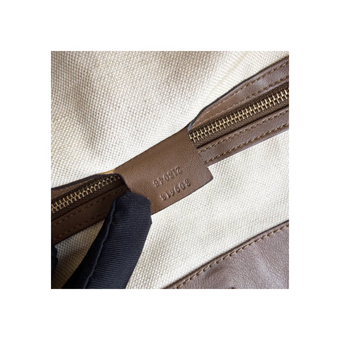 Gucci Beige/Brown GG Supreme Canvas and Leather Nice Tote