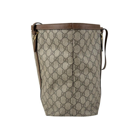 Gucci Beige/Brown GG Supreme Canvas and Leather Nice Tote