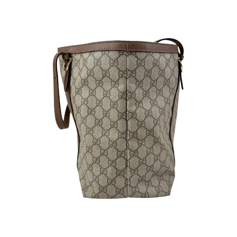 Gucci Beige/Brown GG Supreme Canvas and Leather Nice Tote