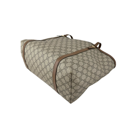 Gucci Beige/Brown GG Supreme Canvas and Leather Nice Tote