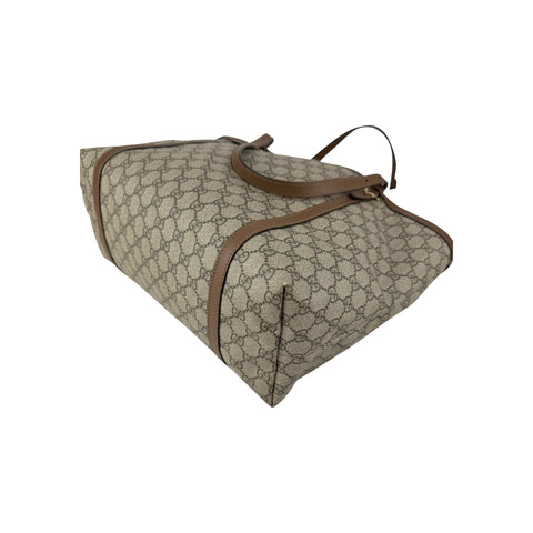 Gucci Beige/Brown GG Supreme Canvas and Leather Nice Tote