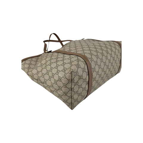 Gucci Beige/Brown GG Supreme Canvas and Leather Nice Tote