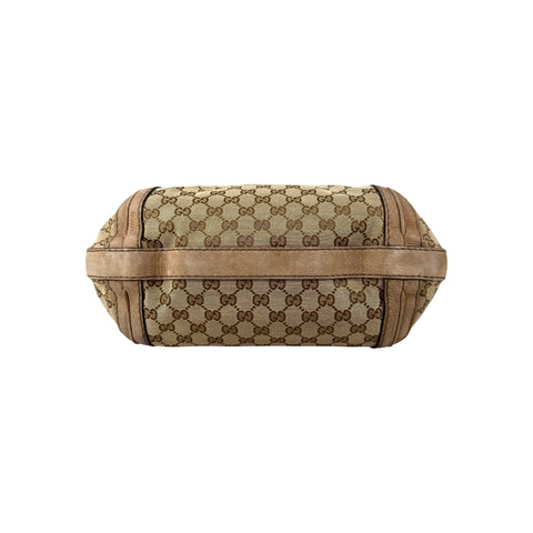 Gucci Beige Canvas/Nubuck GG Running Medium Double G Hobo Bag