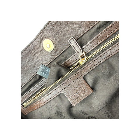 Gucci Beige/Ebony GG Canvas Large Charm Tote Bag