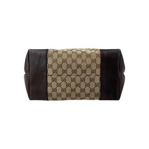 Gucci Beige/Ebony GG Canvas Large Charm Tote Bag
