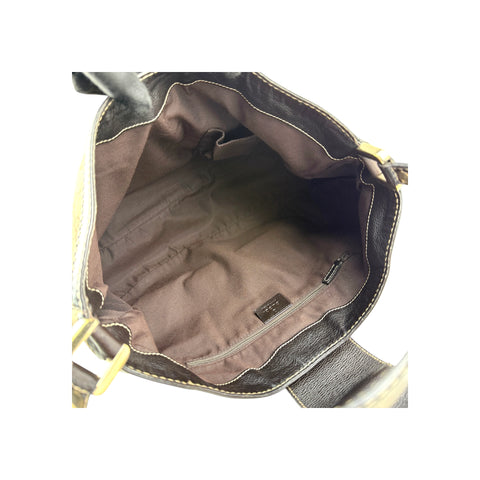 Gucci Beige/Ebony GG Canvas New Web Hobo Bag