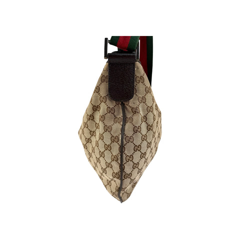 Gucci Beige/Ebony GG Canvas Vintage Web Medium Messenger Bag