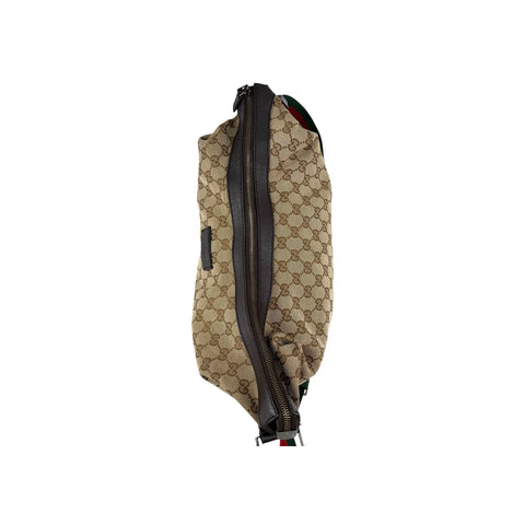 Gucci Beige/Ebony GG Canvas Vintage Web Medium Messenger Bag