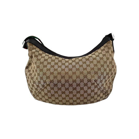Gucci Beige/Ebony GG Canvas Vintage Web Medium Messenger Bag