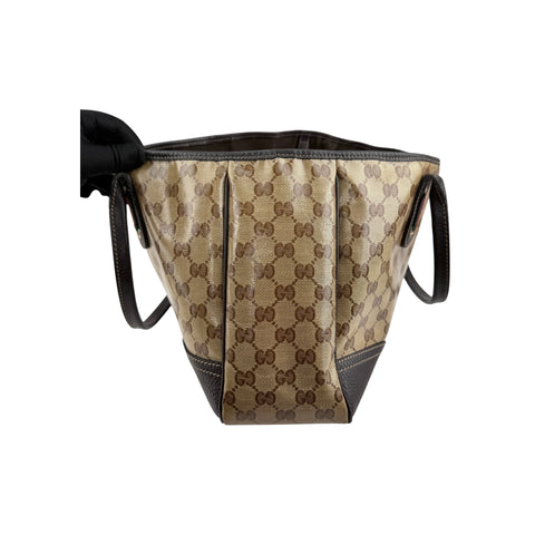 Gucci Beige/Ebony GG Crystal Coated Canvas Princy Medium Tote Bag
