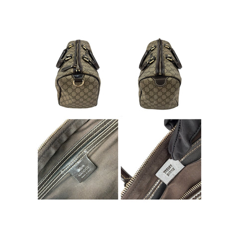 Gucci Beige/Ebony GG Crystal Medium Joy Boston Bag