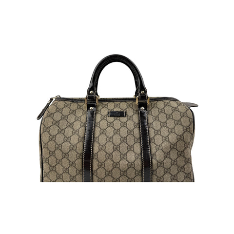 Gucci Beige/Ebony GG Crystal Medium Joy Boston Bag