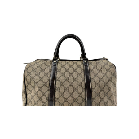 Gucci Beige/Ebony GG Crystal Medium Joy Boston Bag