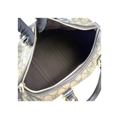 Gucci Beige/Ebony GG Crystal Medium Joy Boston Bag