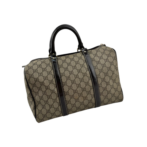 Gucci Beige/Ebony GG Crystal Medium Joy Boston Bag