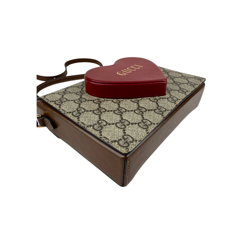 Gucci Beige/Ebony Supreme Canvas Valentine's Day crossbody Bag