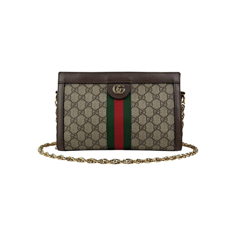 Gucci Beige/Ebony Supreme GG Coated Canvas Vintage Web Ophidia Shoulder Bag