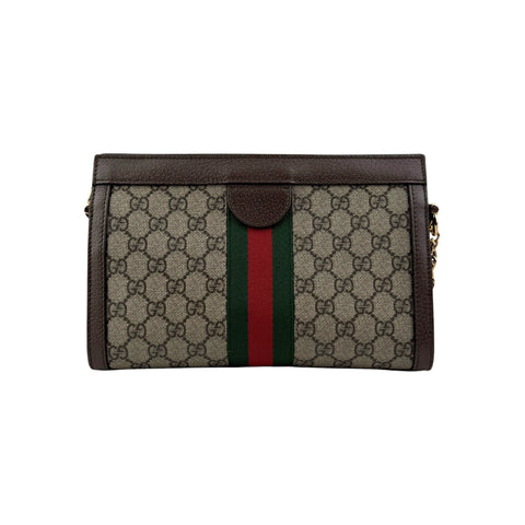 Gucci Beige/Ebony Supreme GG Coated Canvas Vintage Web Ophidia Shoulder Bag