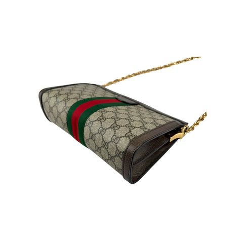 Gucci Beige/Ebony Supreme GG Coated Canvas Vintage Web Ophidia Shoulder Bag