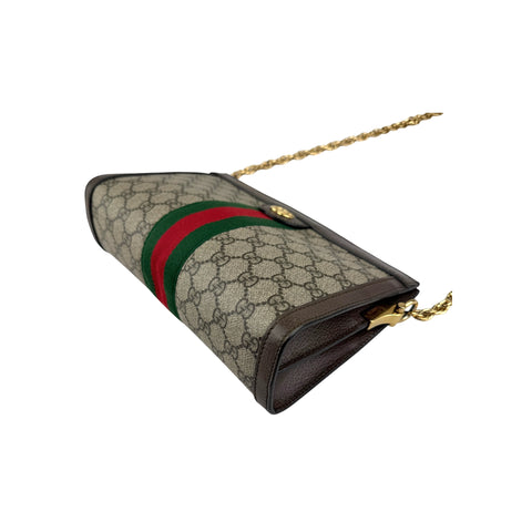 Gucci Beige/Ebony Supreme GG Coated Canvas Vintage Web Ophidia Shoulder Bag