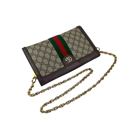 Gucci Beige/Ebony Supreme GG Coated Canvas Vintage Web Ophidia Shoulder Bag