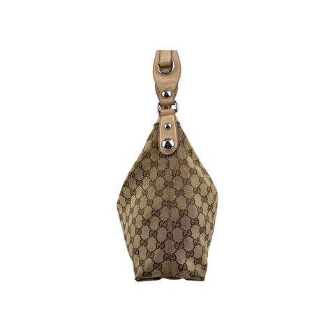 Gucci Beige GG Canvas Icon Bit Medium Hobo Bag