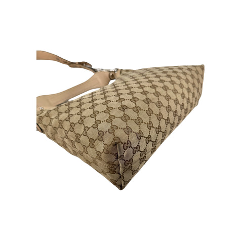 Gucci Beige GG Canvas Icon Bit Medium Hobo Bag