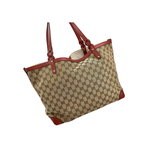 Gucci Beige GG Canvas Ophidia Shopping Tote Bag