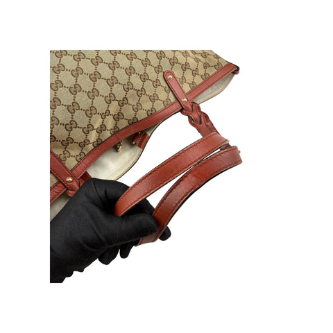 Gucci Beige GG Canvas Ophidia Shopping Tote Bag