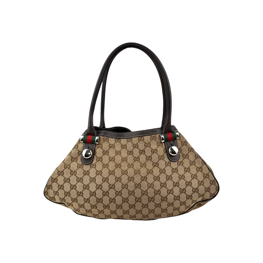Gucci Beige GG Canvas Web Match Ball Hobo