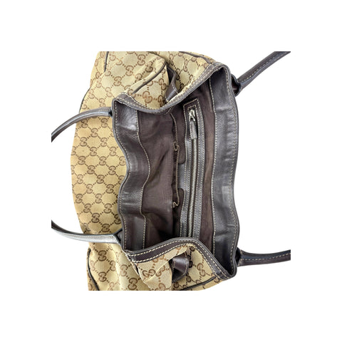 Gucci Beige GG Canvas Web Match Ball Hobo