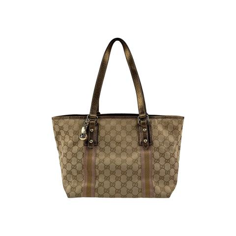 Gucci Beige/Gold GG Canvas Jolicoeur Tote Bag