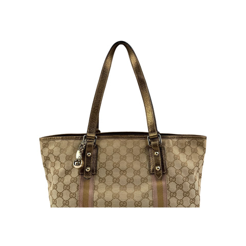 Gucci Beige/Gold GG Canvas Jolicoeur Tote Bag