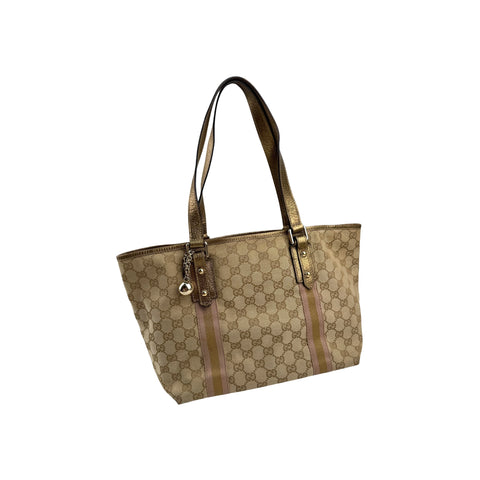 Gucci Beige/Gold GG Canvas Jolicoeur Tote Bag