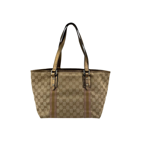 Gucci Beige/Gold GG Canvas Jolicoeur Tote Bag