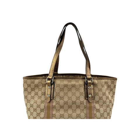 Gucci Beige/Gold GG Canvas Jolicoeur Tote Bag