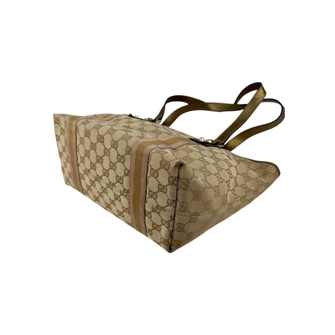 Gucci Beige/Gold GG Canvas Jolicoeur Tote Bag