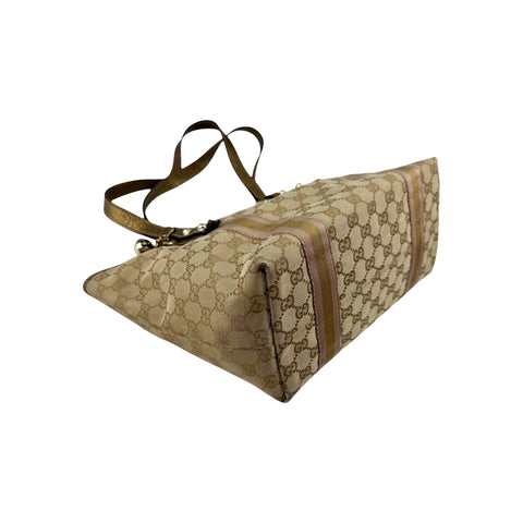 Gucci Beige/Gold GG Canvas Jolicoeur Tote Bag