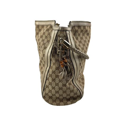 Gucci Beige/Gold GG Canvas Medium Bella Hobo Bag