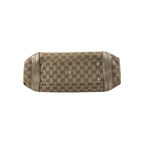 Gucci Beige/Gold GG Canvas Medium Bella Hobo Bag