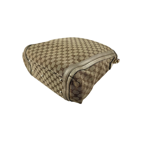 Gucci Beige/Gold GG Canvas Medium Bella Hobo Bag