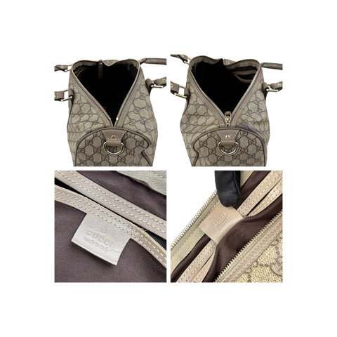 Gucci Beige/Grey GG Coated Canvas Joy Boston Bag