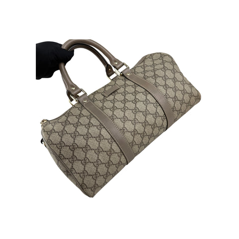 Gucci Beige/Grey GG Coated Canvas Joy Boston Bag