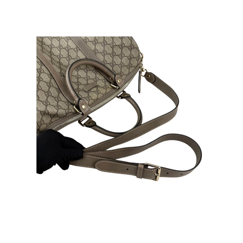 Gucci Beige/Grey GG Coated Canvas Joy Boston Bag
