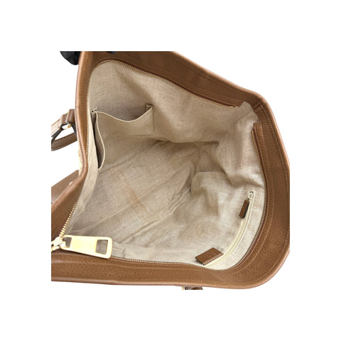 Gucci Beige/Hazel GG Canvas and Leather Bree Tote Bag