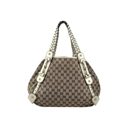 Gucci Beige/Ivory GG Canvas Medium Pelham Shoulder Bag