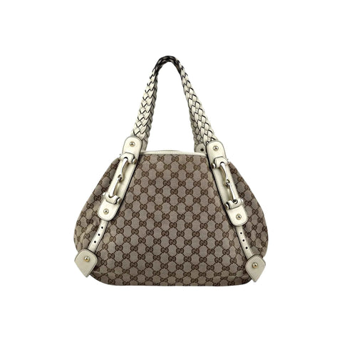 Gucci Beige/Ivory GG Canvas Medium Pelham Shoulder Bag