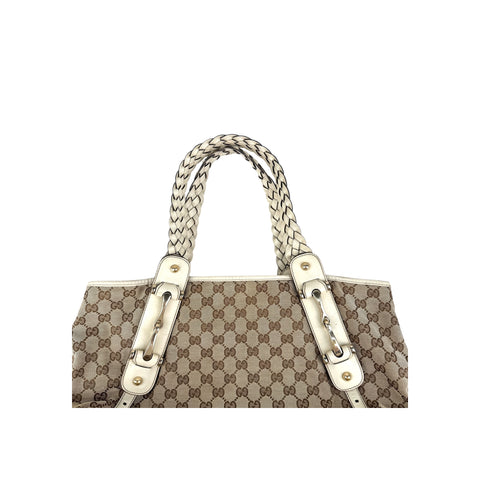 Gucci Beige/Ivory GG Canvas Medium Pelham Shoulder Bag