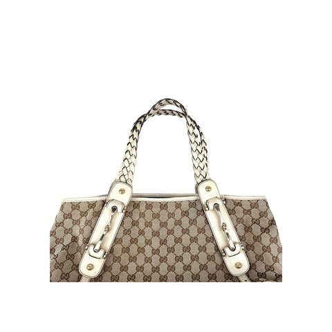 Gucci Beige/Ivory GG Canvas Medium Pelham Shoulder Bag