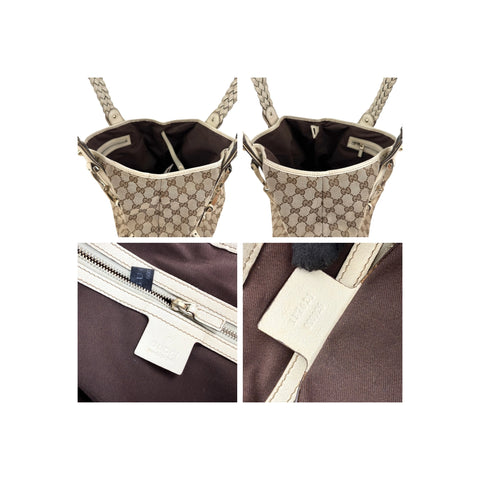 Gucci Beige/Ivory GG Canvas Medium Pelham Shoulder Bag